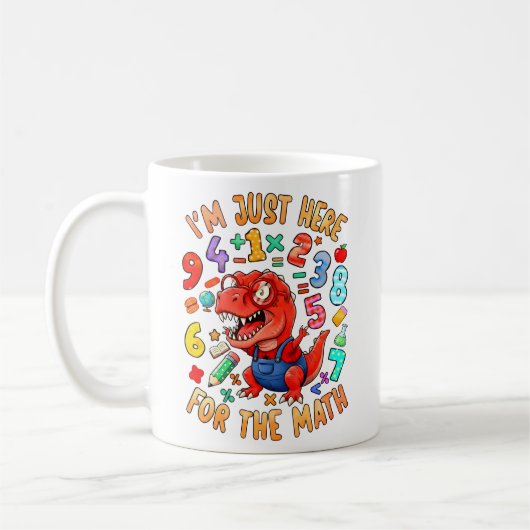 Im Just Here For The Maths Funny Mug コーヒーマグカップ (左)
