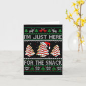 I'm Just Here For The Snack Christmas Cakes Debbie カード (黄色い花)