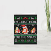 I'm Just Here For The Snack Christmas Cakes Debbie カード (正面)