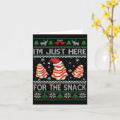 I'm Just Here For The Snack Christmas Cakes Debbie カード (黄色い花)