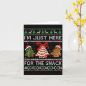 I'm Just Here For The Snack Christmas Cakes Debbie カード (黄色い花)