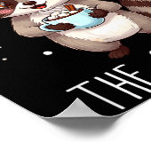 I'm Just Here For The Snacks Christmas Raccoon  ポスター (角)