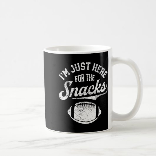I'm Just Here For The Snacks Funny Fantasy Footbal コーヒーマグカップ (右)