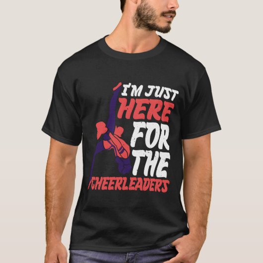 Im Just Here Forhe Cheerleaders retro Tシャツ (正面)
