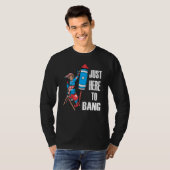 Im Just Here To Bang格言7月4日アメリカ国旗 Tシャツ (正面フル)