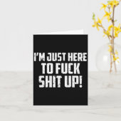 I'm Just Here To For Up Workout Motivation Funny Q カード (黄色い花)