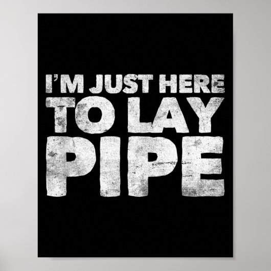 I'm Just Here To Lay Pe Plumbing Funny Plumber ポスター (正面)