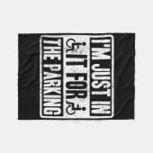 Im Just In It For The Parking Funny Wheelchair Dis フリースブランケット (正面(横))