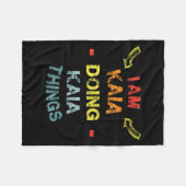 I'm Kaia Doing Kaia Things Cool Funny Christmas Gi フリースブランケット (正面(横))