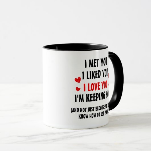 I'm Keeping You Personalized Valentine's Day Mug マグカップ (正面右)