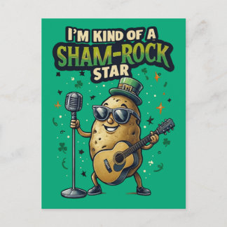 I'm Kind Of A Sham-Rock Star Funny Irish シーズンポストカード