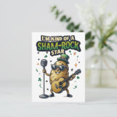 I'm Kind Of A Sham-Rock Star Funny Irish シーズンポストカード (スタンド正面)