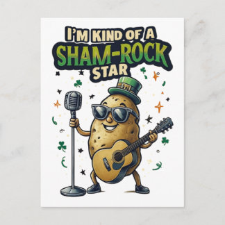 I'm Kind Of A Sham-Rock Star Funny Irish シーズンポストカード
