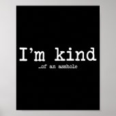 I'm Kind Of An Hole Funny Kindness Sarcastic Ironi ポスター (正面)