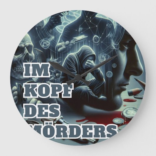 Im Kopf des Mörders ラージ壁時計 (正面)