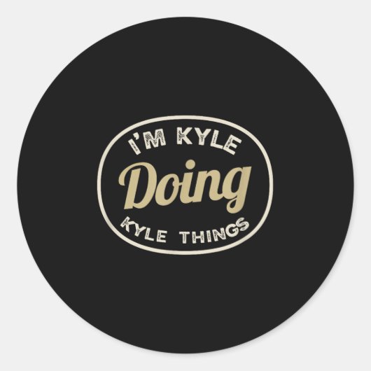 I'm Kyle Doing Kyle Things Funny Christmas Idea  ラウンドシール (正面)