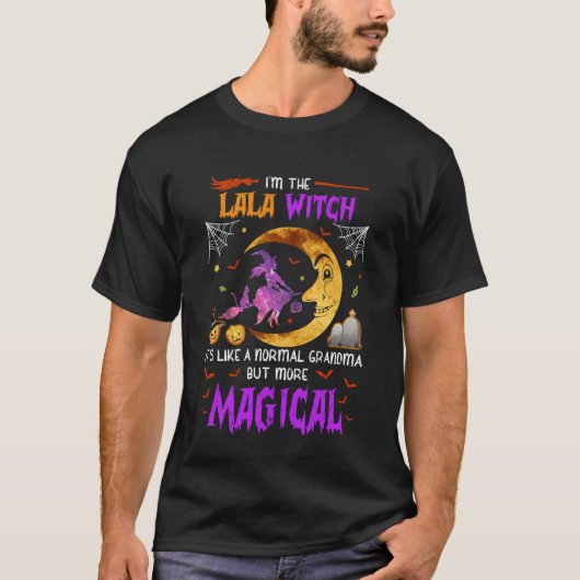 I'm Lala Witch Cute Grandma Magical Halloween Tシャツ (正面)