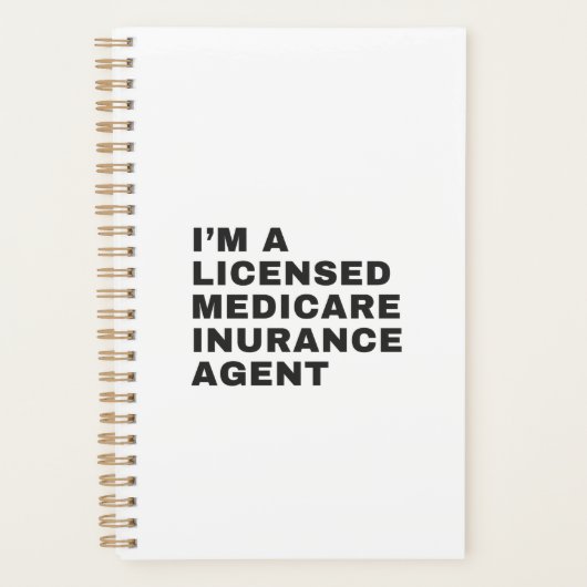 I'M LICENSED MEDICARE INSURANCE AGENT プランナー手帳 (正面)