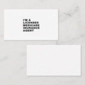 I'M LICENSED MEDICARE INSURANCE AGENT 名刺 (正面/裏面)