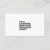 I'M LICENSED MEDICARE INSURANCE AGENT 名刺 (正面)