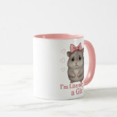I'm Literally Just a Girl Sad Hamster Funny Girly マグカップ (正面右)