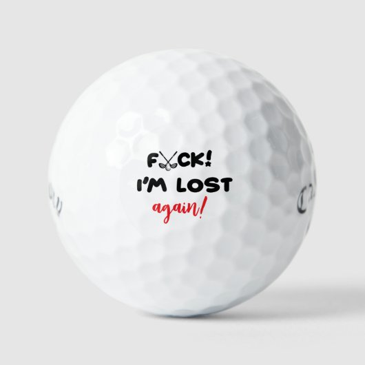 I'm Lost Again Golf Balls - Funny Personalized ゴルフボール (正面)
