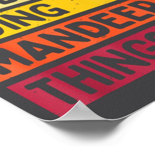 I'm Mandeep Doing Mandeep Things Funny D Quote  ポスター (角)