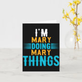 I'm Mary Doing Mary Things Name Mary カード (黄色い花)