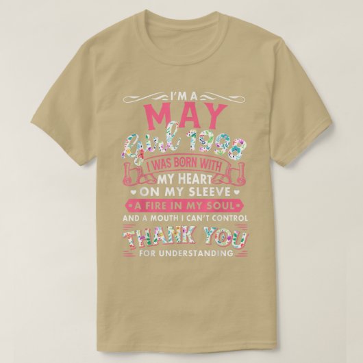 I'm May Girl 1998 Funny 24th Birthday Gift 24 Year Tシャツ (デザイン正面)