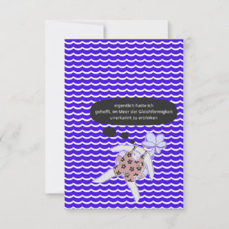 im Meer der Gleichförmigkeit ertrinken サンキューカード