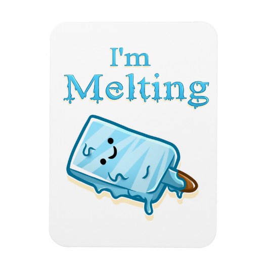 I'm Melting – Cute Popsicle Pun マグネット (縦)