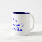 Im Memawsのお気に入りのな青 ツートーンマグカップ (正面右)