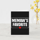 I'm Memaw's Favorite Granhild Grandson Granddaught カード (黄色い花)