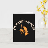 I'm Mildly Irritated Marcus Funny Worm Meme Mens W カード (黄色い花)