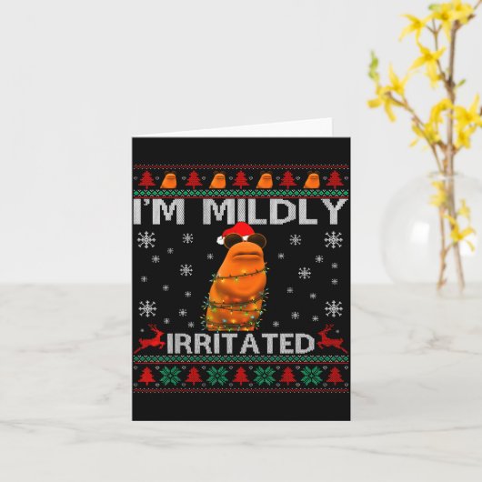 I'm Mildly Irritated Marcus The Worm Christmas Fun カード (黄色い花)
