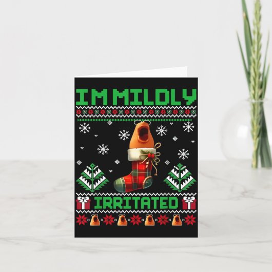 I'm Mildly Irritated Marcus The Worm Christmas Fun カード (正面)