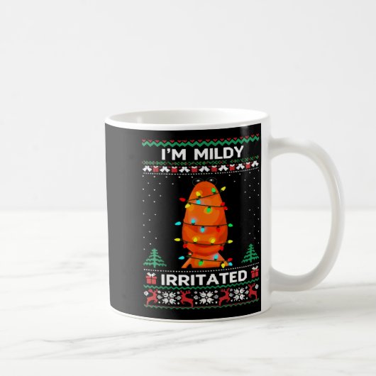 I'm Mildly Irritated Marcus The Worm Christmas Fun コーヒーマグカップ (右)