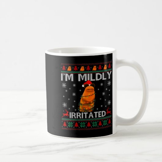 I'm Mildly Irritated Marcus The Worm Christmas Fun コーヒーマグカップ (右)