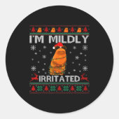 I'm Mildly Irritated Marcus The Worm Christmas Fun ラウンドシール (正面)