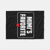 I'm Mimi's Favorite Granhild Grandson Granddaughte フリースブランケット (正面(横))