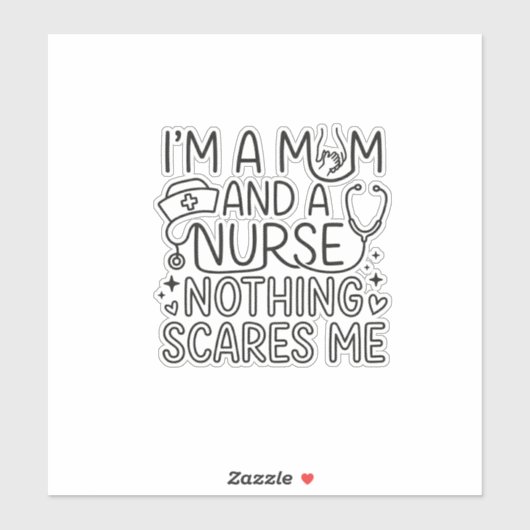 Im Mom And Nurse Minimalist Nurse Mom Gift  シール (シート)