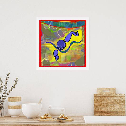 IM Morn Free 13x13 ポスター (キッチン)