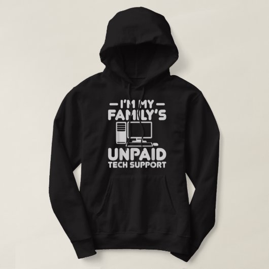 Im My Familys Unaccessed Tech Support おもしろい Comput パーカ (デザイン正面)