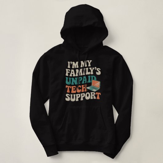 Im My Familys Unaccessed Tech Support おもしろい Comput パーカ (デザイン正面)