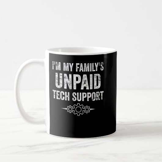 Im My Familys Unaccessed Tech Support おもしろい Softwa コーヒーマグカップ (左)