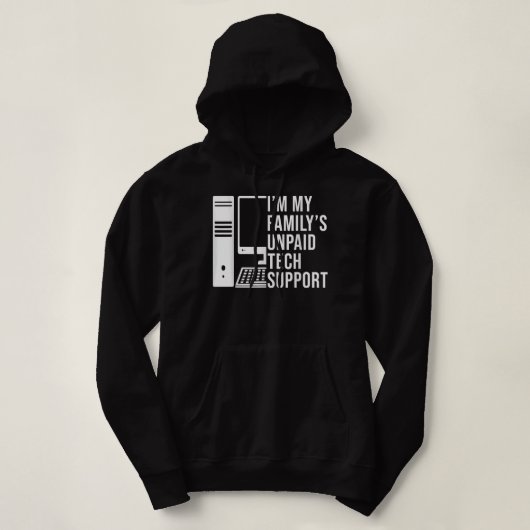 Im My Familys Unaccessed Tech Support おもしろい Techni パーカ (デザイン正面)