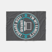 I'm My Family's Unpaid Tech Suprt Funny Computer E フリースブランケット (正面(横))