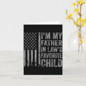 I'm My Father In Law's Favorite Child Funny Parent カード (黄色い花)