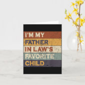 I'm My Father In Law's Favorite Child Funny Parent カード (黄色い花)