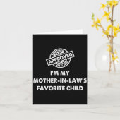 I'm My Mother In Law's Favorite Child Funny Certif カード (黄色い花)